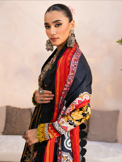 Binilyas Kotrai Embroidered Unstitched 3-Piece Suit-794 - B