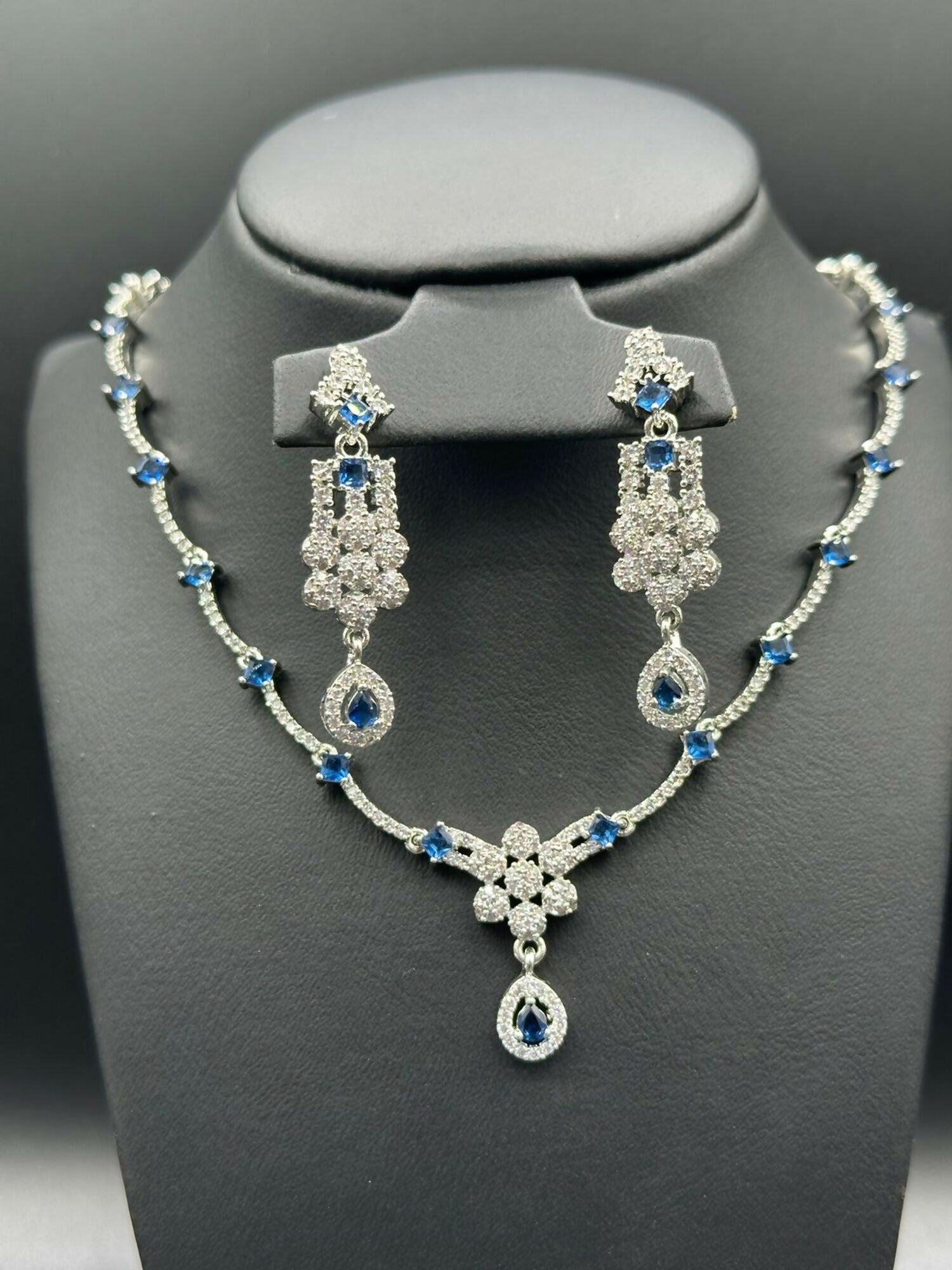 H&A Jewellery One Carat Silver Rhodium Plated Jewellery Set