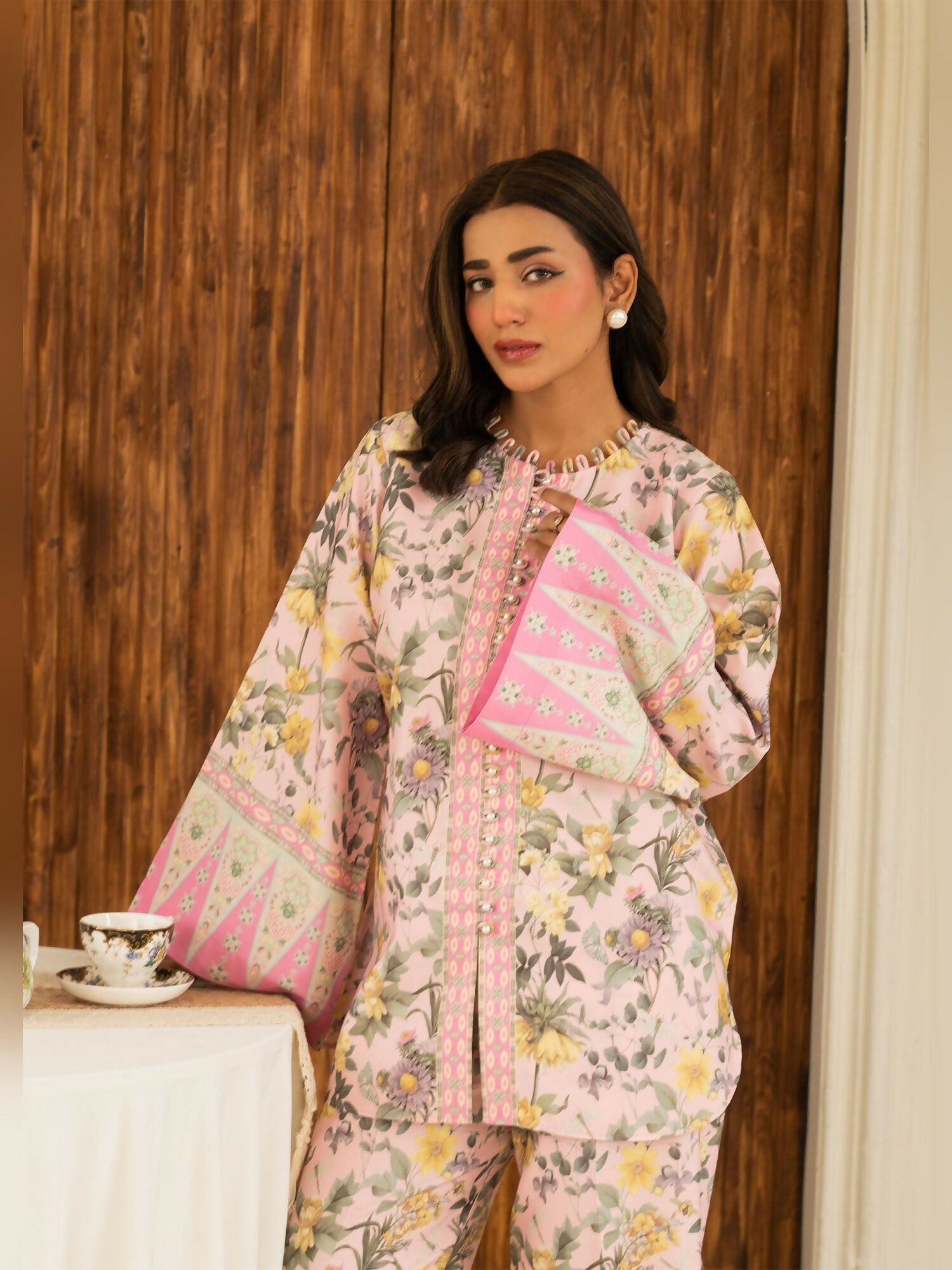 Allure By IH Summer Dreams Lawn Silk Printed Co-Ord Set-Bloom