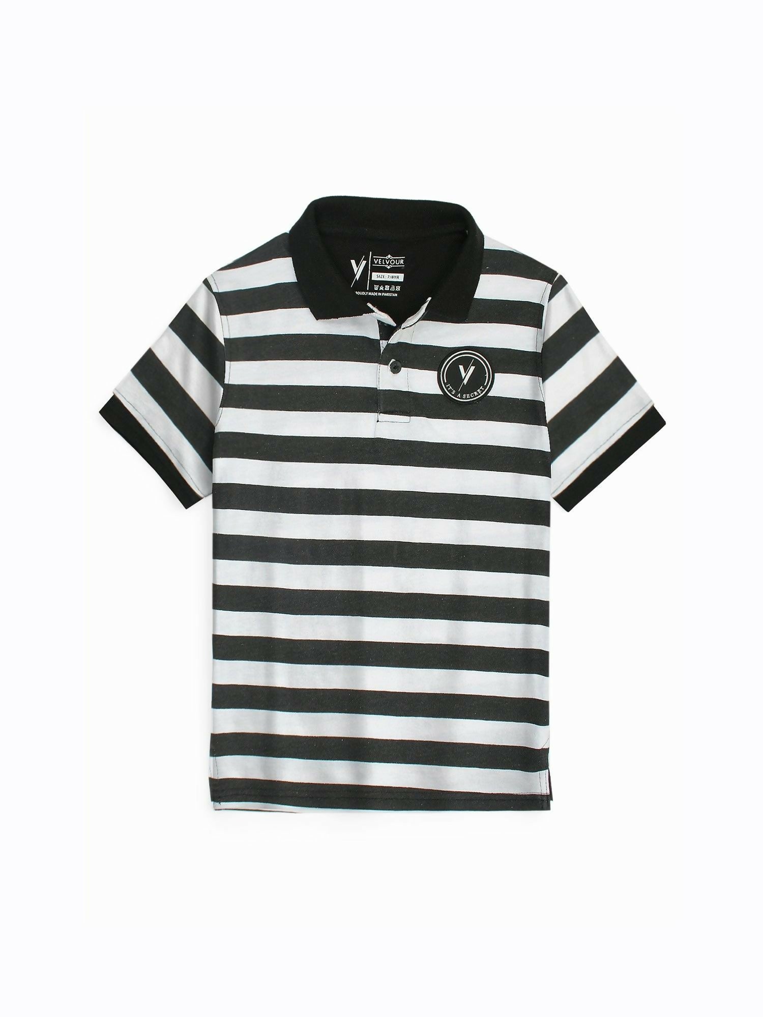 Classic boys’ plain polo shirt in soft piqué fabric with tipped collar and embroidered logo – designed for breathable comfort in summer