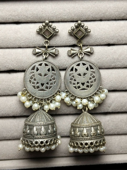 H&A Jewellery Oxidized Brass Handmade Earrings