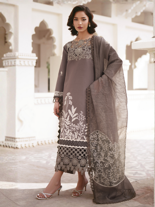 Parishay Shangrila Lawn Embroidered Unstitched 3-Piece Suit-SLA-14