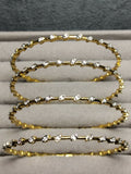 H&A Jewellery One Carat Silver Rhodium-Plated Bangles with Semi-Precious Stones