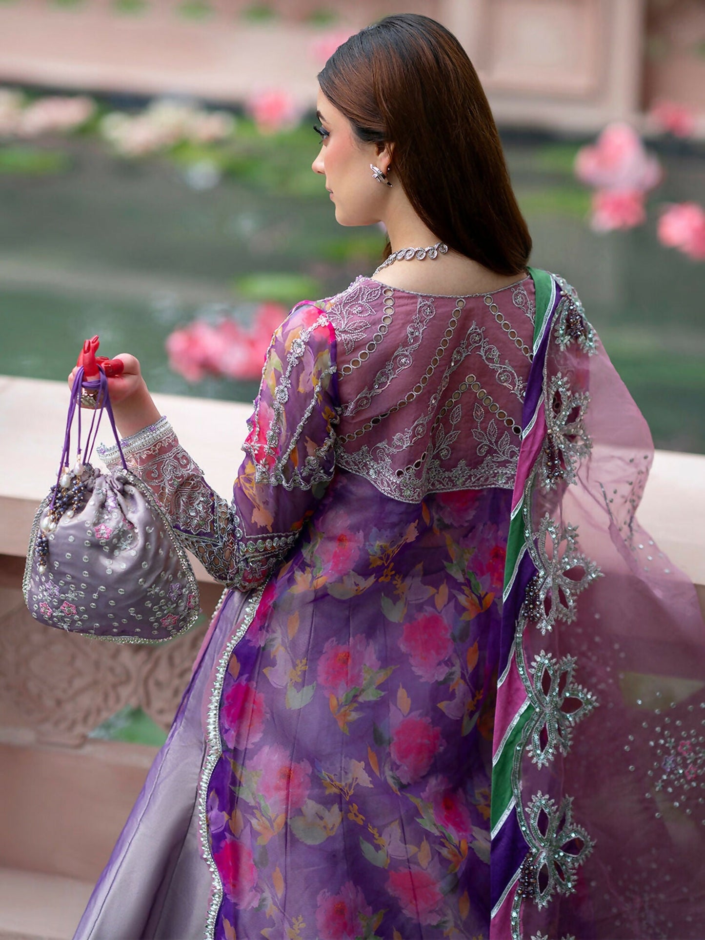 Parishay Ranibagh Luxury Formals Organza Embroidered Stitched 3-Piece Suit-Gulzaar