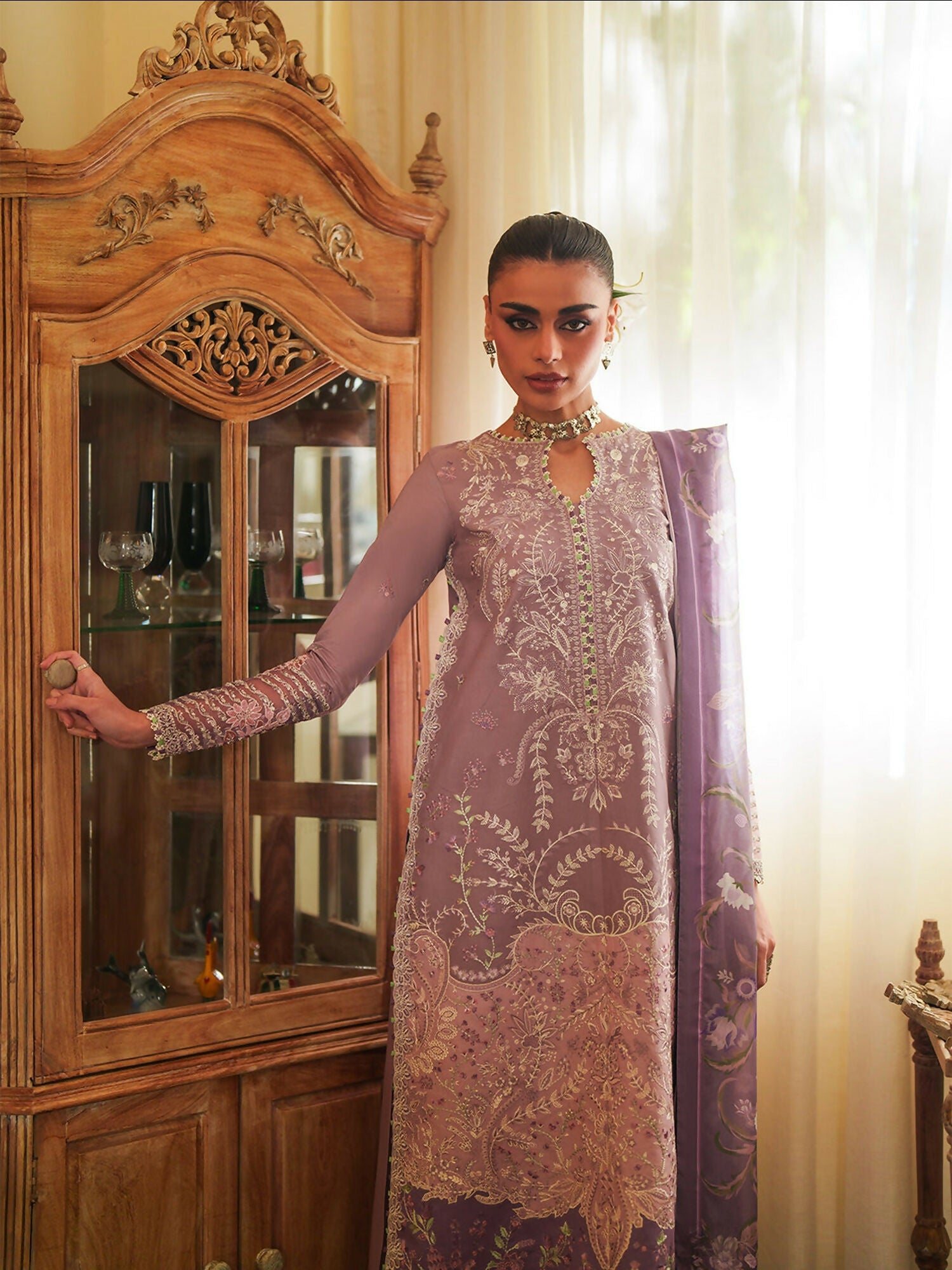 Binilyas Heritage Dore Summer'26 Lawn Embroidered Stitched 3-Piece Suit-177-B