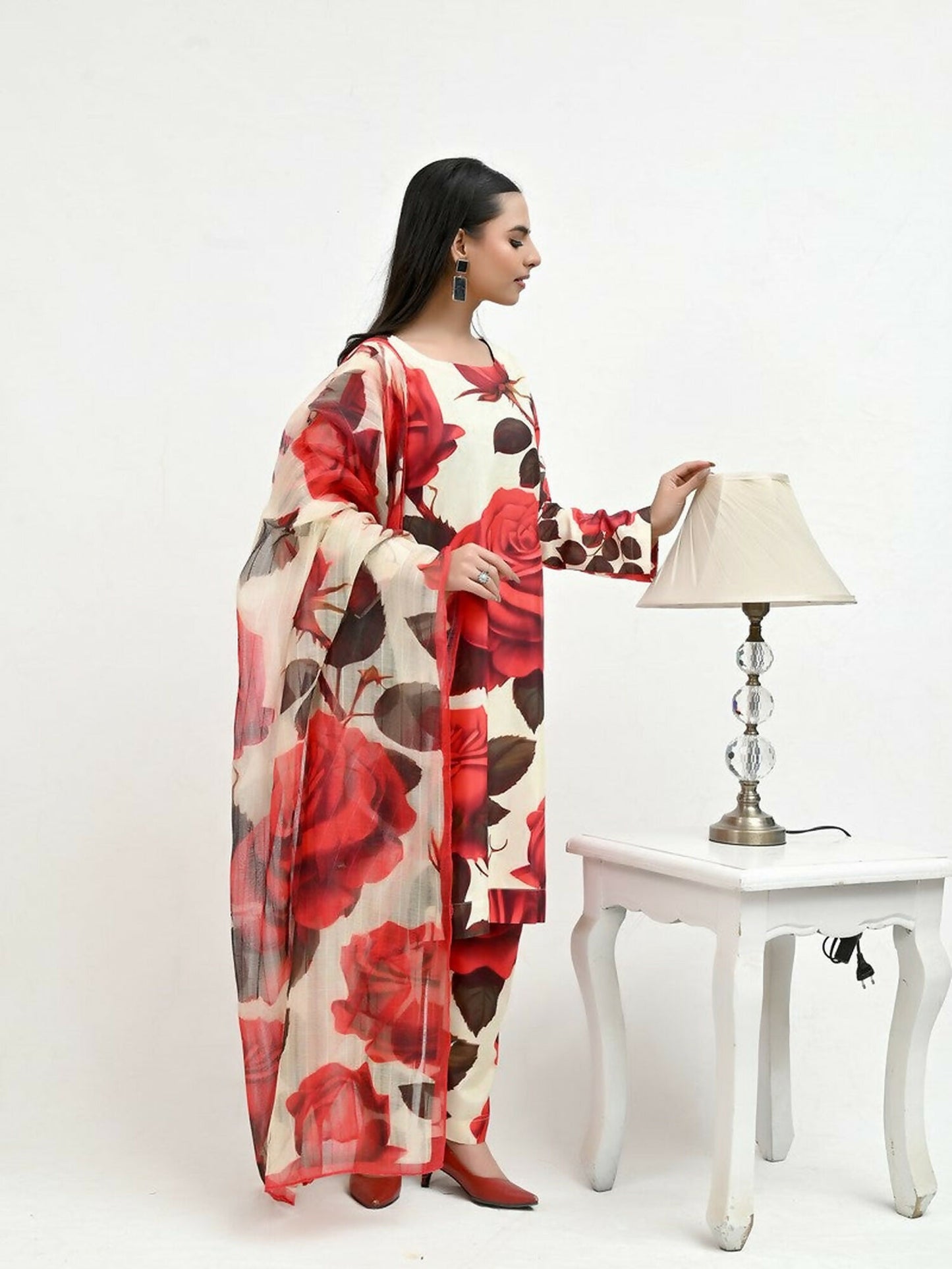 Imran Aftab Valentine's Day Raw Silk Printed Unstitched 3-Piece Suit-IAVD 07