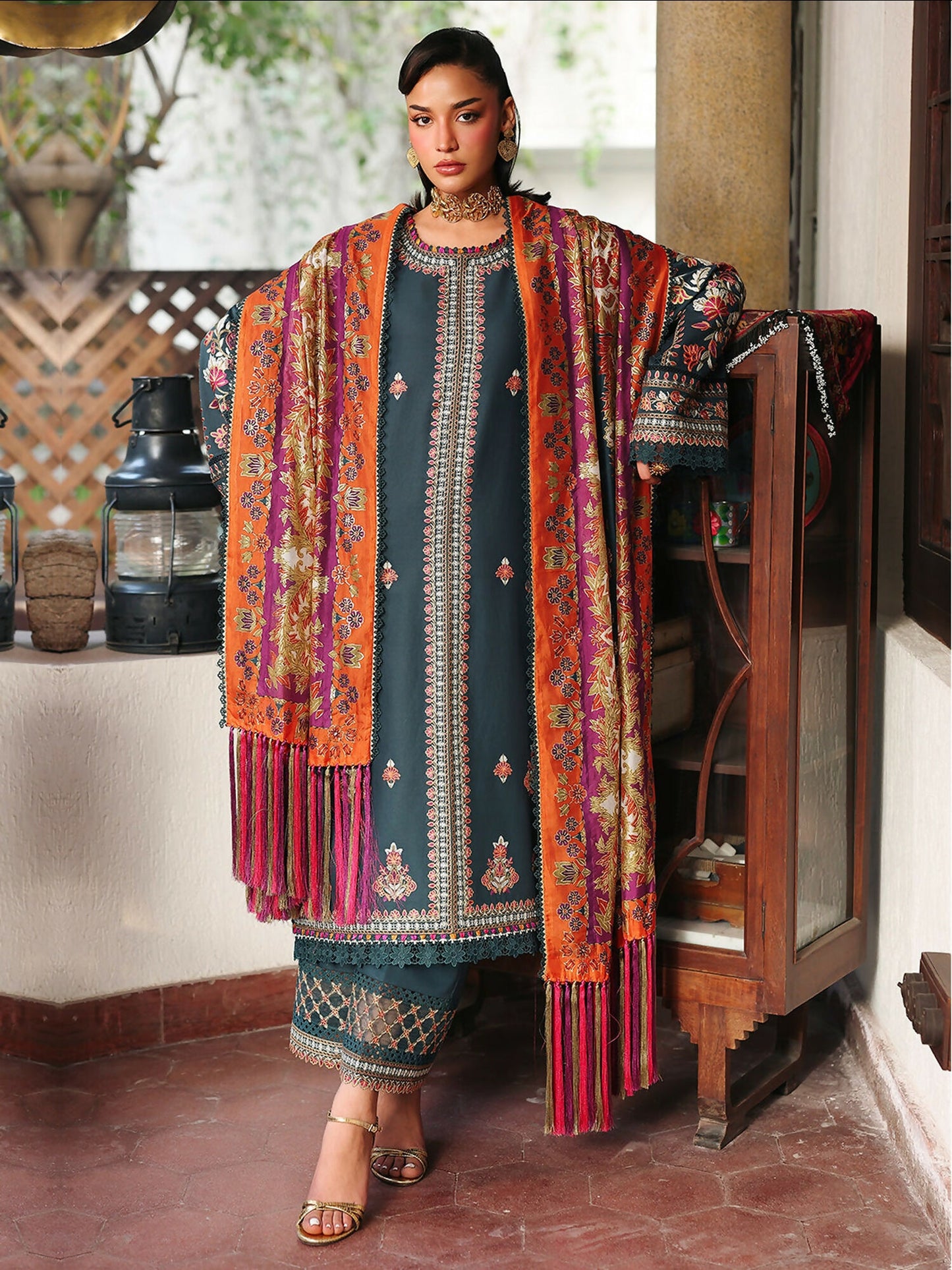 Binilyas Lumina Summer-26 Lawn Embroidered Unstitched 3-Piece Suit-L74-A