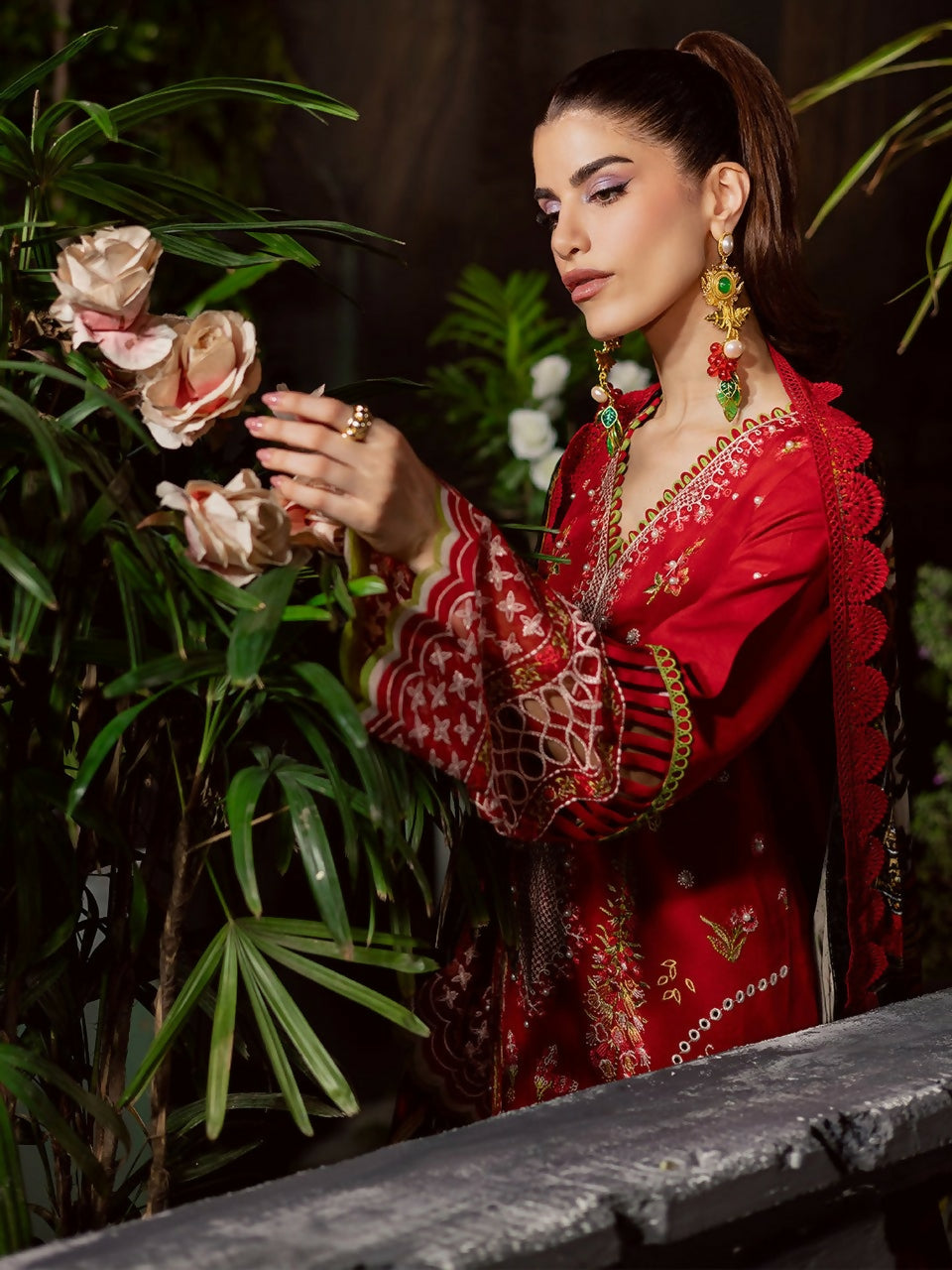 Mahnur Amelia Kotrai Embroidered Unstitched 3-Piece Suit-CK-013