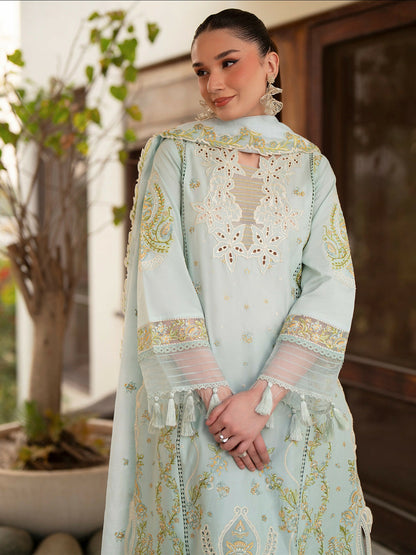 Mahnur Angan Lawn'26 Embroidered Unstitched 3-Piece Suit-AN-013