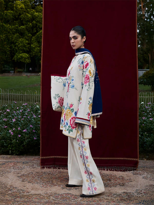 Jugnu By Hussain Rehar AW 25 - Edit I Karandi Embroidered Stitched 2-Piece Suit-Gulnar
