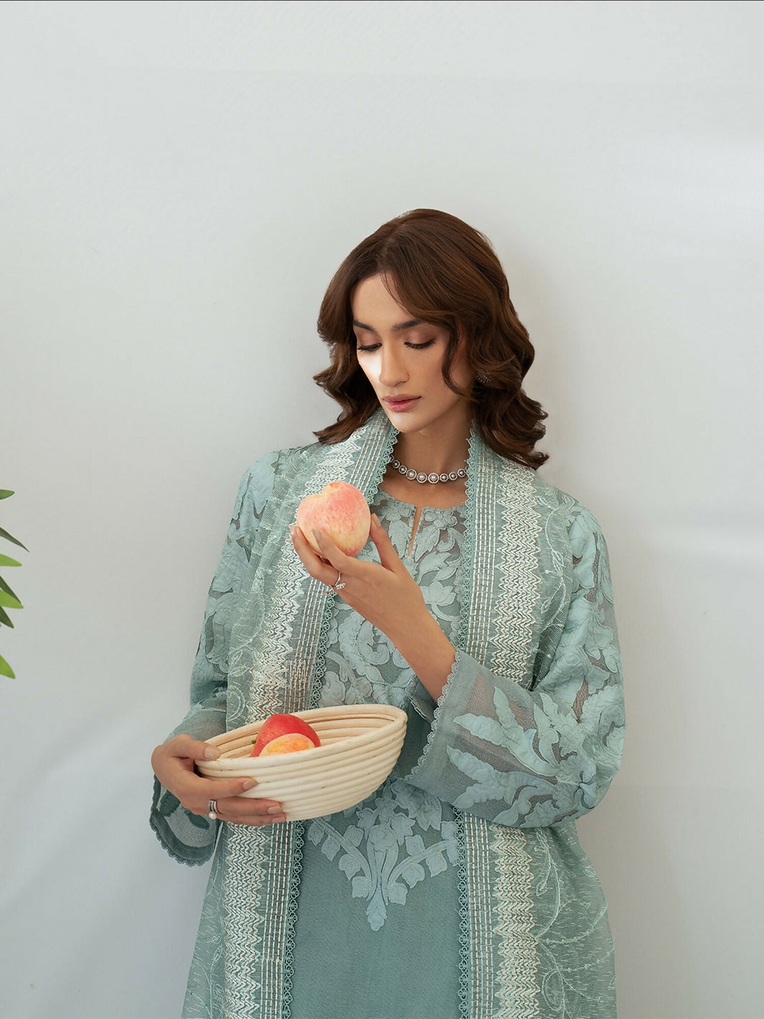 Mahnur Sera Pret'26 Net Embroidered Stitched 3-Piece Suit-SP-03