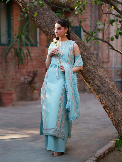 Mahnur Fiona Lawn'26 Embroidered Unstitched 3-Piece Suit-F-12