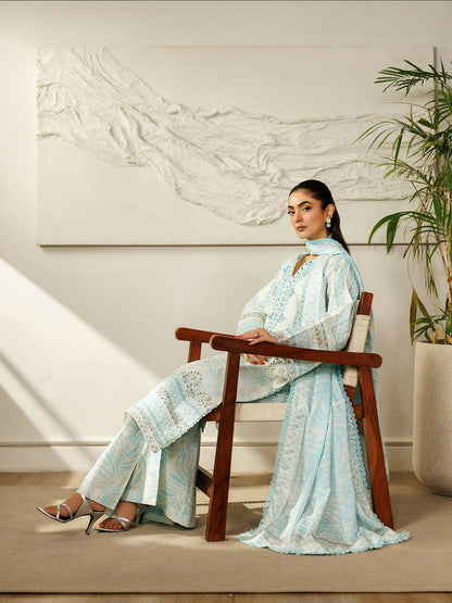 Mahnur Leila Lawn'26 Embroidered Unstitched 3-Piece Suit-L-10