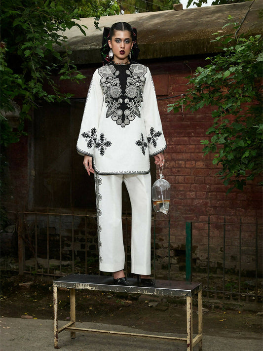 Jugnu By Hussain Rehar Mono'25 Edit IV Cotton Embroidered Stitched 2-Piece Suit-Naren