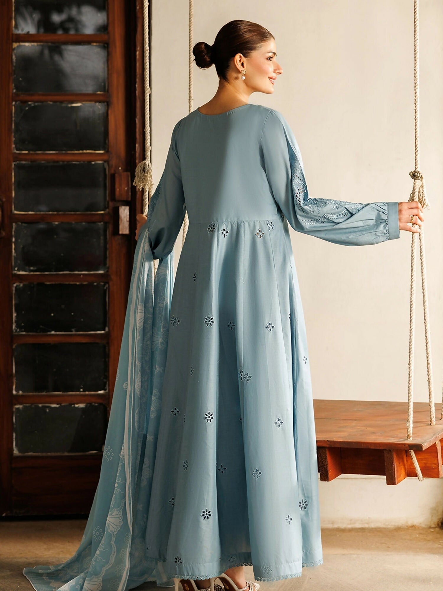 Panache Apparel Mistfall Ramadan Edit Cotton Embroidered Stitched Suit-Verve