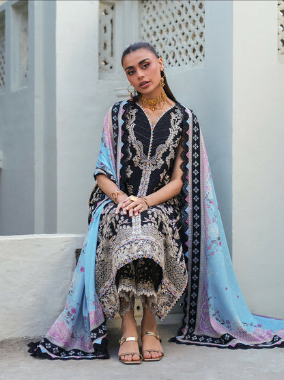 Binilyas Heritage Dore Summer'26 Lawn Embroidered Unstitched 3-Piece Suit-171-B