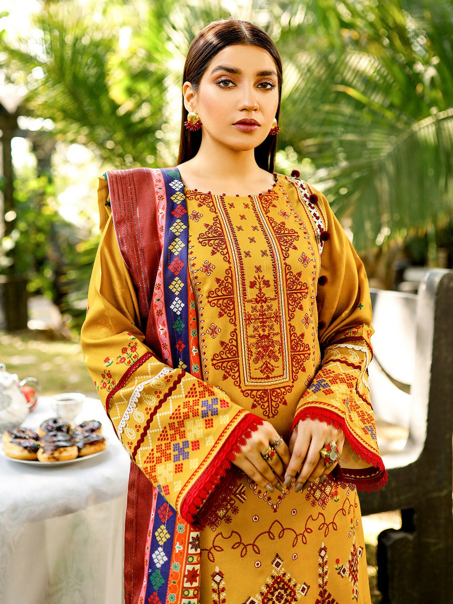 Binilyas Kotail Embroidered Unstitched 3-Piece Suit-763-A