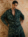 Hussain Rehar Basic Not Basic V Raw Silk Printed Stitched 2-Piece Suit-Fjord