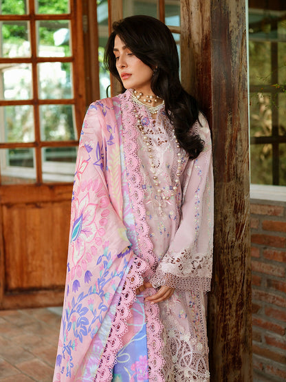 Mushq A Moi Luxury Lawn Embroidered Unstitched 3-Piece Suit-Opulent Whisper
