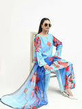 Imran Aftab Basant Mela Raw Silk Printed Stitched 3-Piece Suit-IARP 10