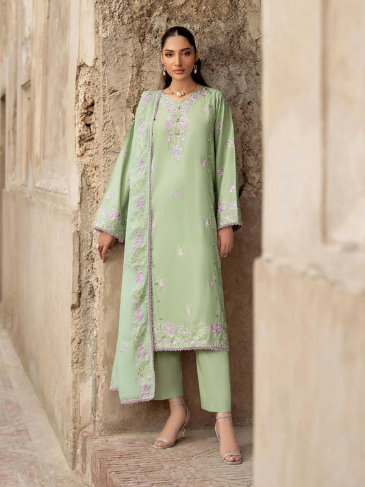 Panache Apparel Lawn Embroidered Stitched Suit-Roshni