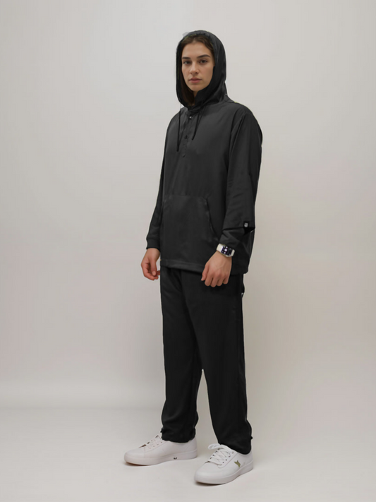 Jupiter Elite Hooded Black Coord Set-14737