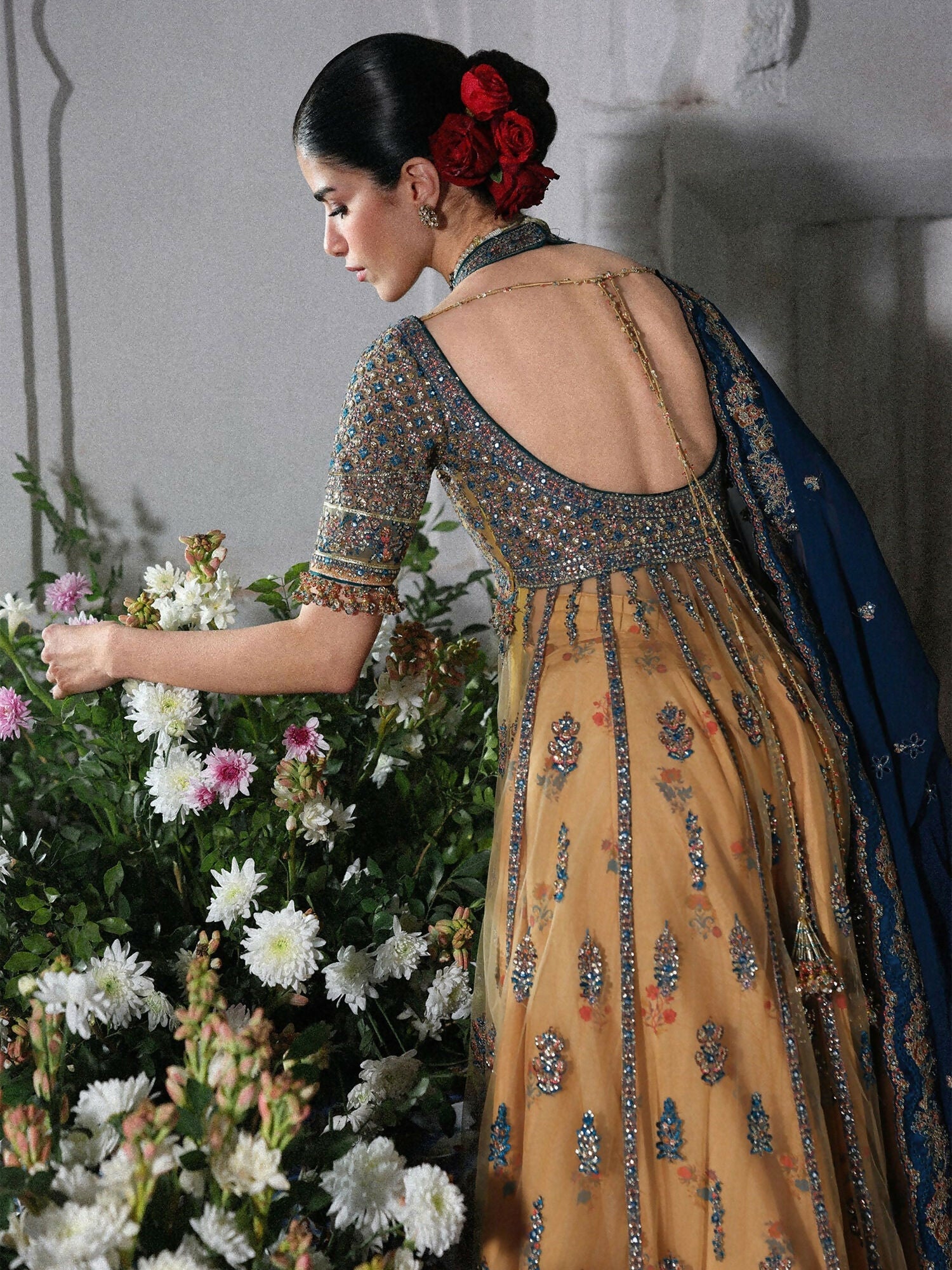 Hussain Rehar Festive Unstitched'26 Net Embroidered 3-Piece Suit-Man Jogi