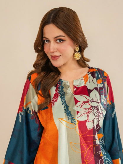 Stylish Collection Velvet Vogue Printed Co-Ord Set-Multi Melt