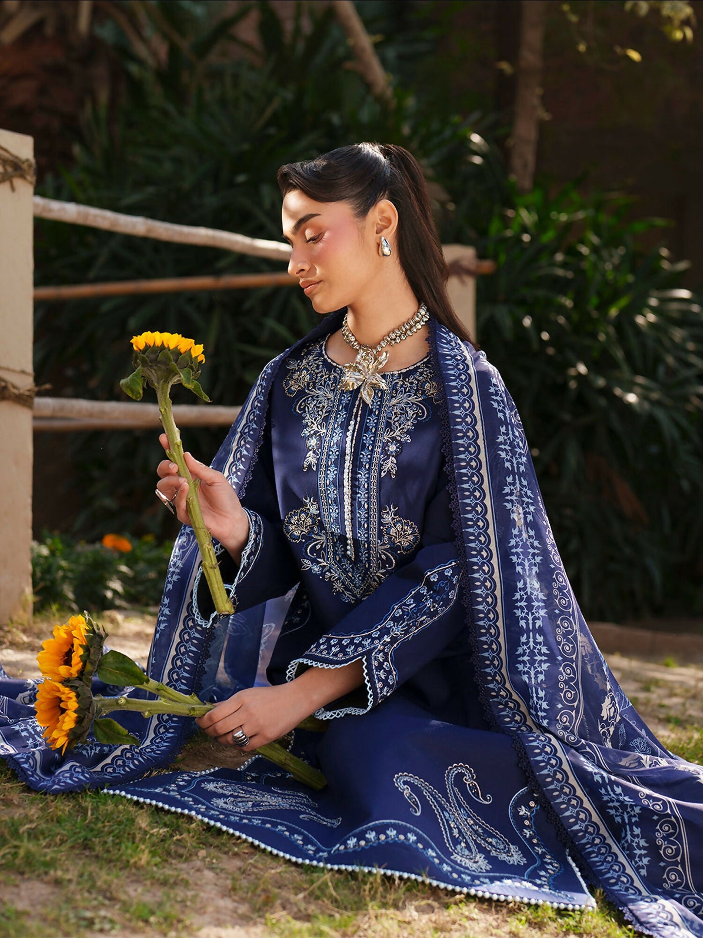 Mahnur Fiona Lawn'26 Embroidered Unstitched 3-Piece Suit-F-06