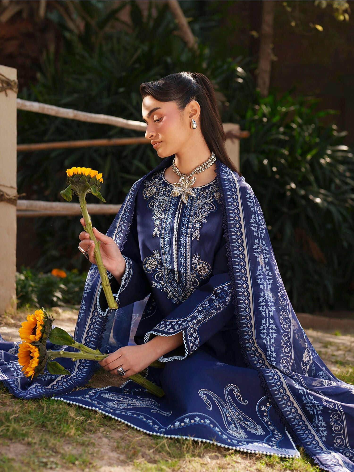 Mahnur Fiona Lawn'26 Embroidered Unstitched 3-Piece Suit-F-06