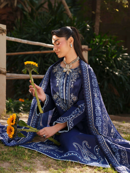 Mahnur Fiona Lawn'26 Embroidered Unstitched 3-Piece Suit-F-06