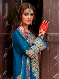 Fatima Hussain Lawn Embroidered Unstitched 3-Piece Suit-Nura