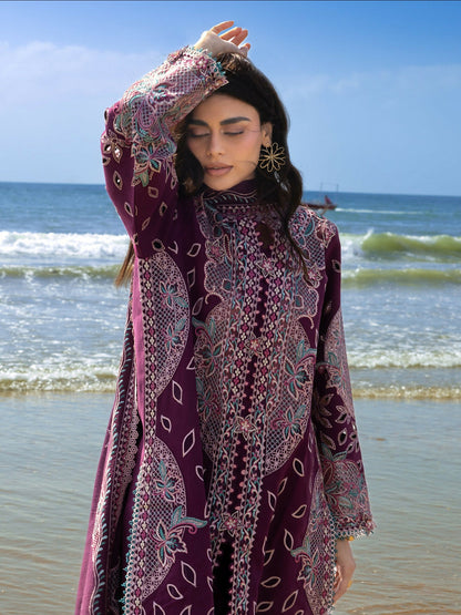 Mahnur Sirene Luxury Lawn'26 Embroidered Unstitched 3-Piece Suit-S-01
