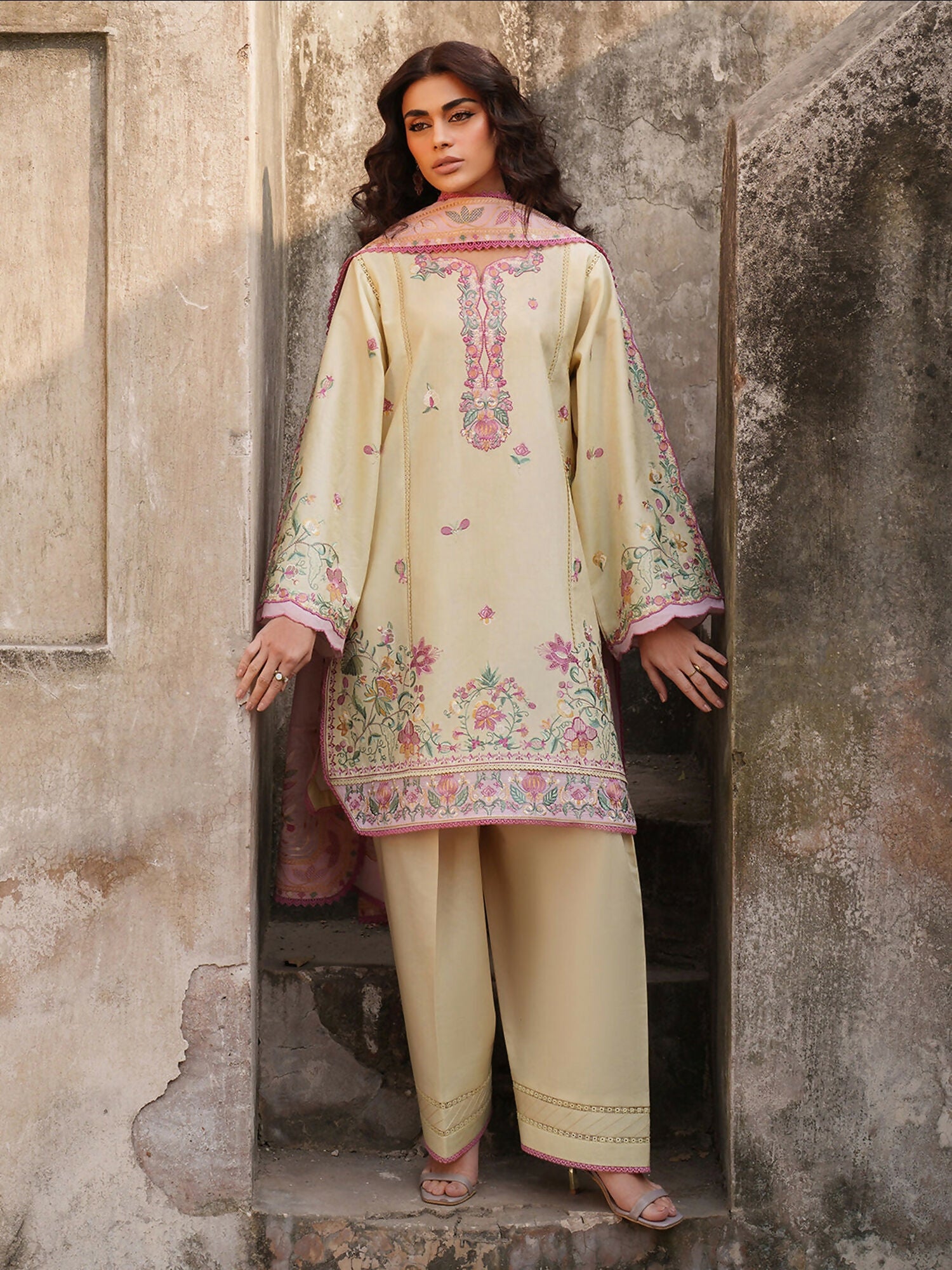 Binilyas Suroor Eid Pret'26 Lawn Embroidered Stitched 3-Piece Suit-247-B