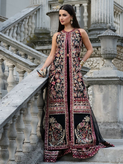 Shiza Hassan Lillian Wedding Formals Organza Embellished Stitched 3-Piece Suit-Talia