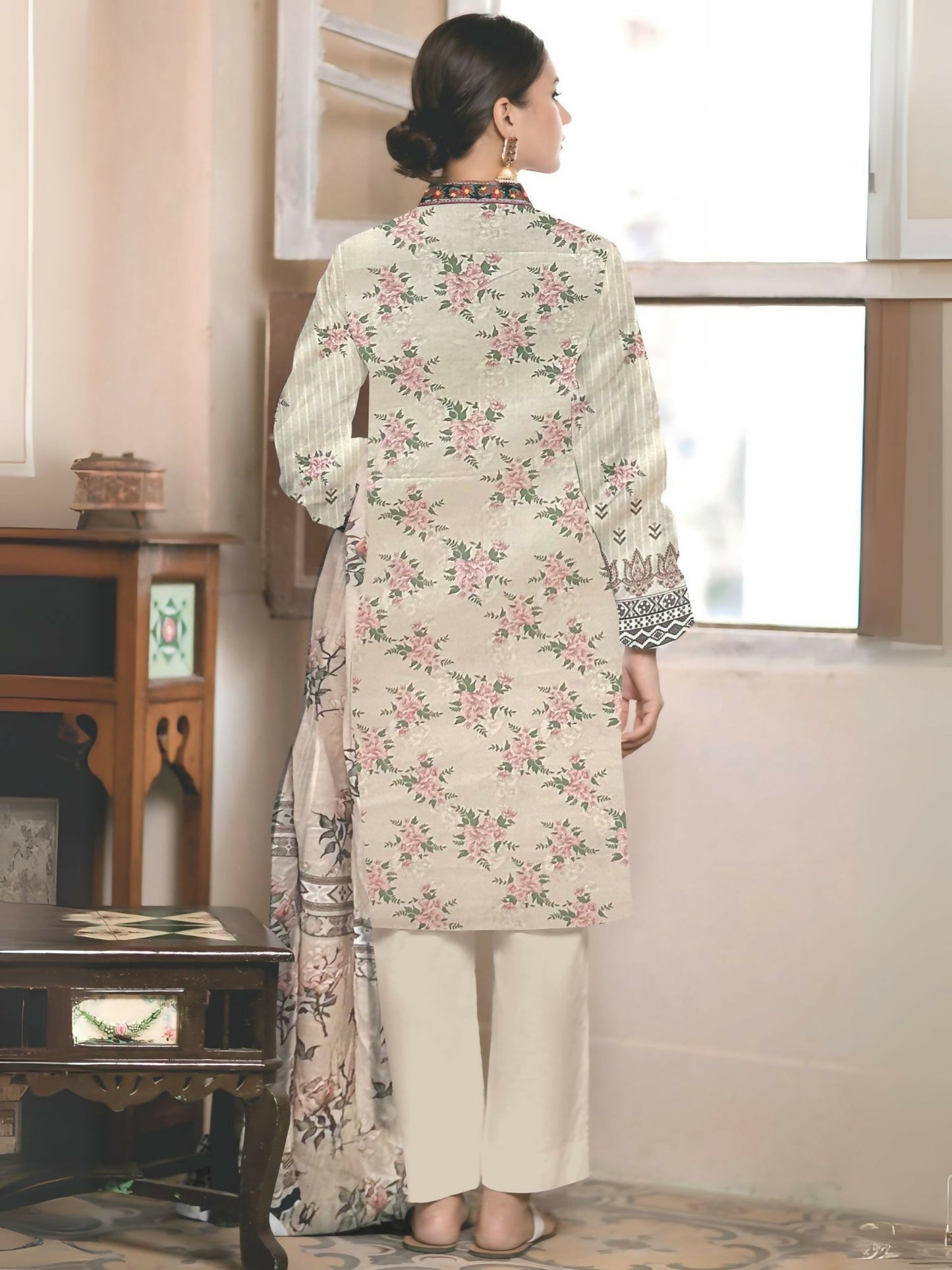 Cross Sketch Lawn Printed Unstitched 2-Piece Suit-Sehrish