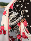Hussain Rehar Karandi'25 Embroidered Unstitched 3-Piece Suit-Rose