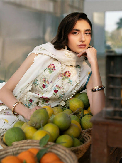 Mahnur Broadway Luxury Lawn'26 Embroidered Unstitched 3-Piece Suit-BW-002