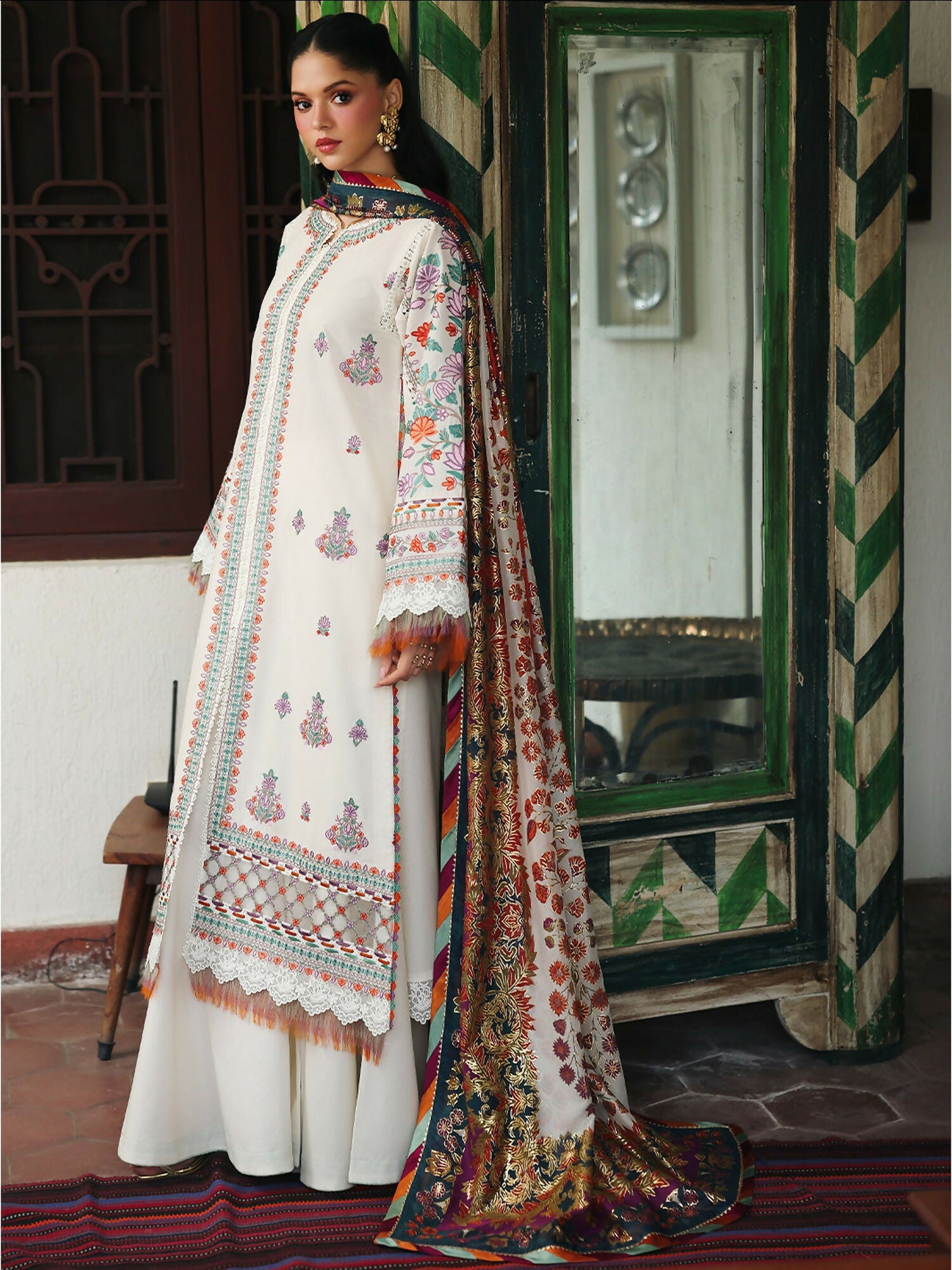 Binilyas Lumina Summer Lawn Embroidered Unstitched 3-Piece Suit-L74-B