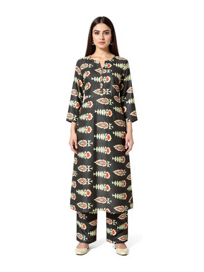 Bin Shaukat unstitched 2-piece digital lawn suit with all-over print and matching printed trouser.