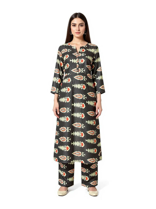 Bin Shaukat unstitched 2-piece digital lawn suit with all-over print and matching printed trouser.
