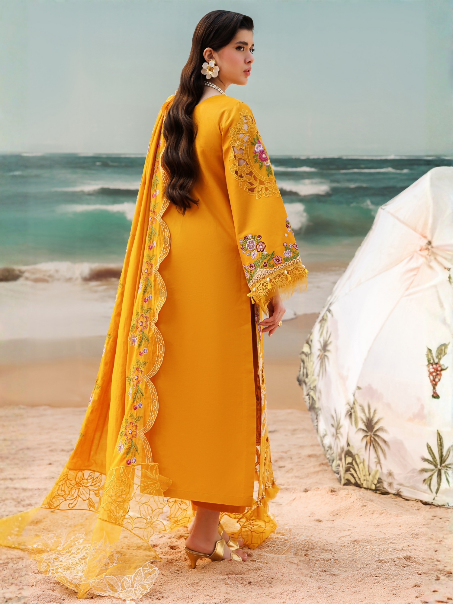 Parishay Monaco Luxury Lawn'26 Embroidered Unstitched 3-Piece Suit-MN-08