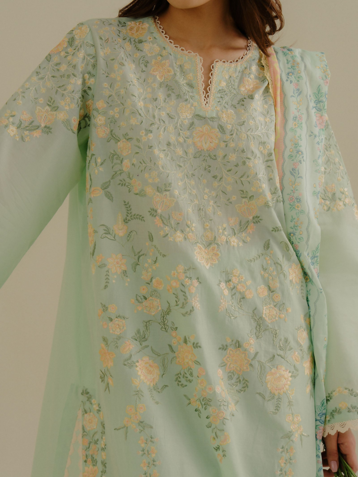 COCO by Zara Shahjahan Lawn Embroidered Unstitched 3-Piece Suit-Velin-7A