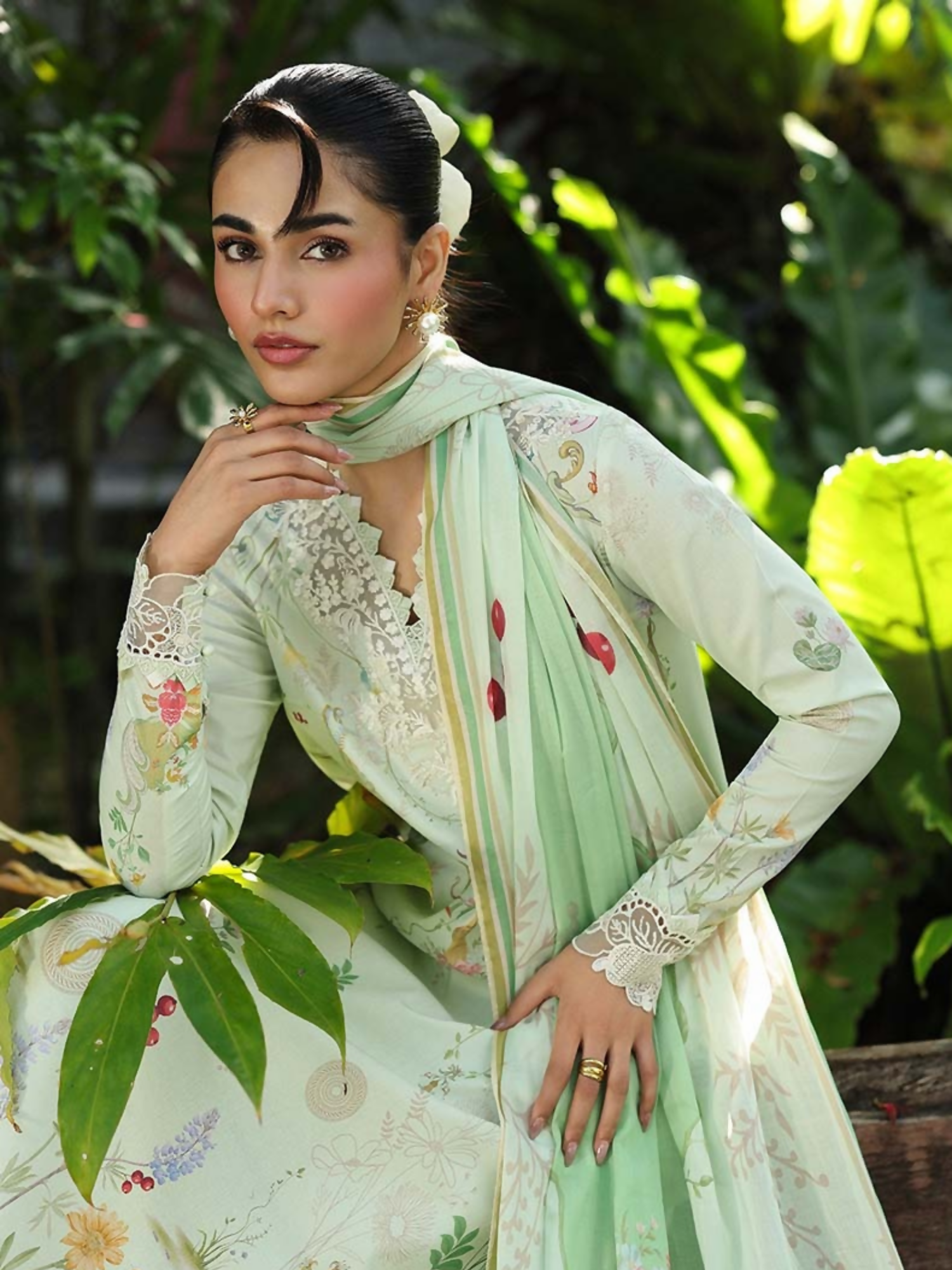 Qalamkar Qprints Lawn'26 Embroidered Unstitched 3-Piece Suit-AX-01-(A)-Neve