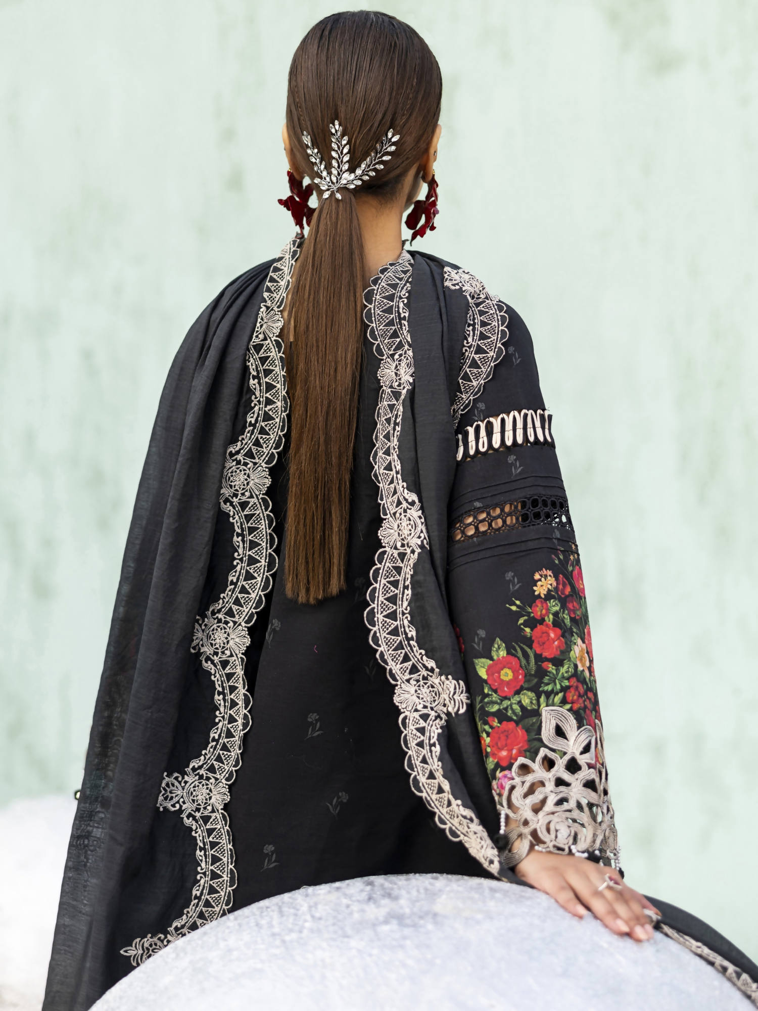 Parishay Ivy Bloom'26 Lawn Embroidered Unstitched 3-Piece Suit-IB-02