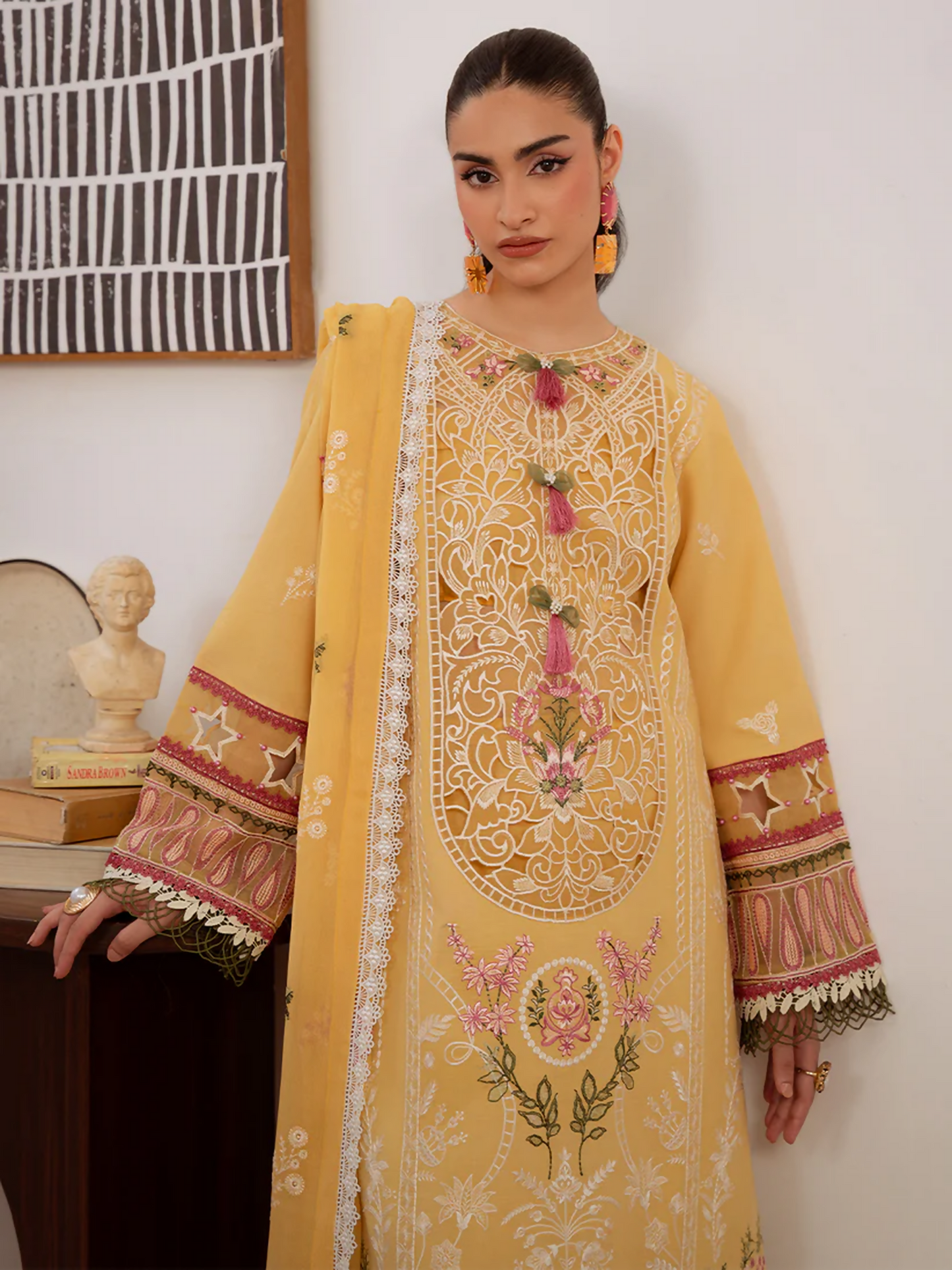 Mahnur Shanaya Lawn Embroidered Stitched 3-Piece Suit-SN-01