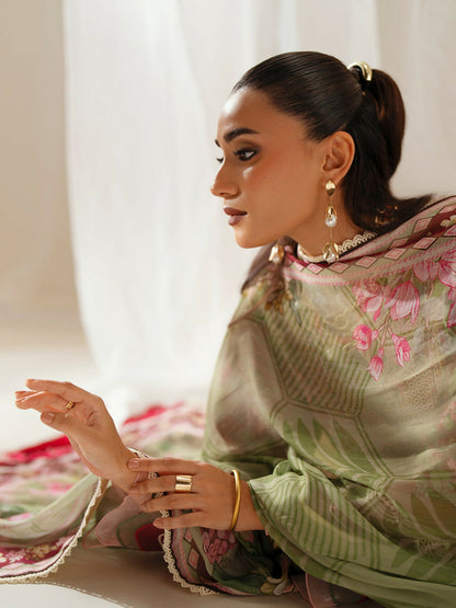 Binilyas Eres Bonita Viscose Embroidered Stitched 3-Piece Suit-1107-B