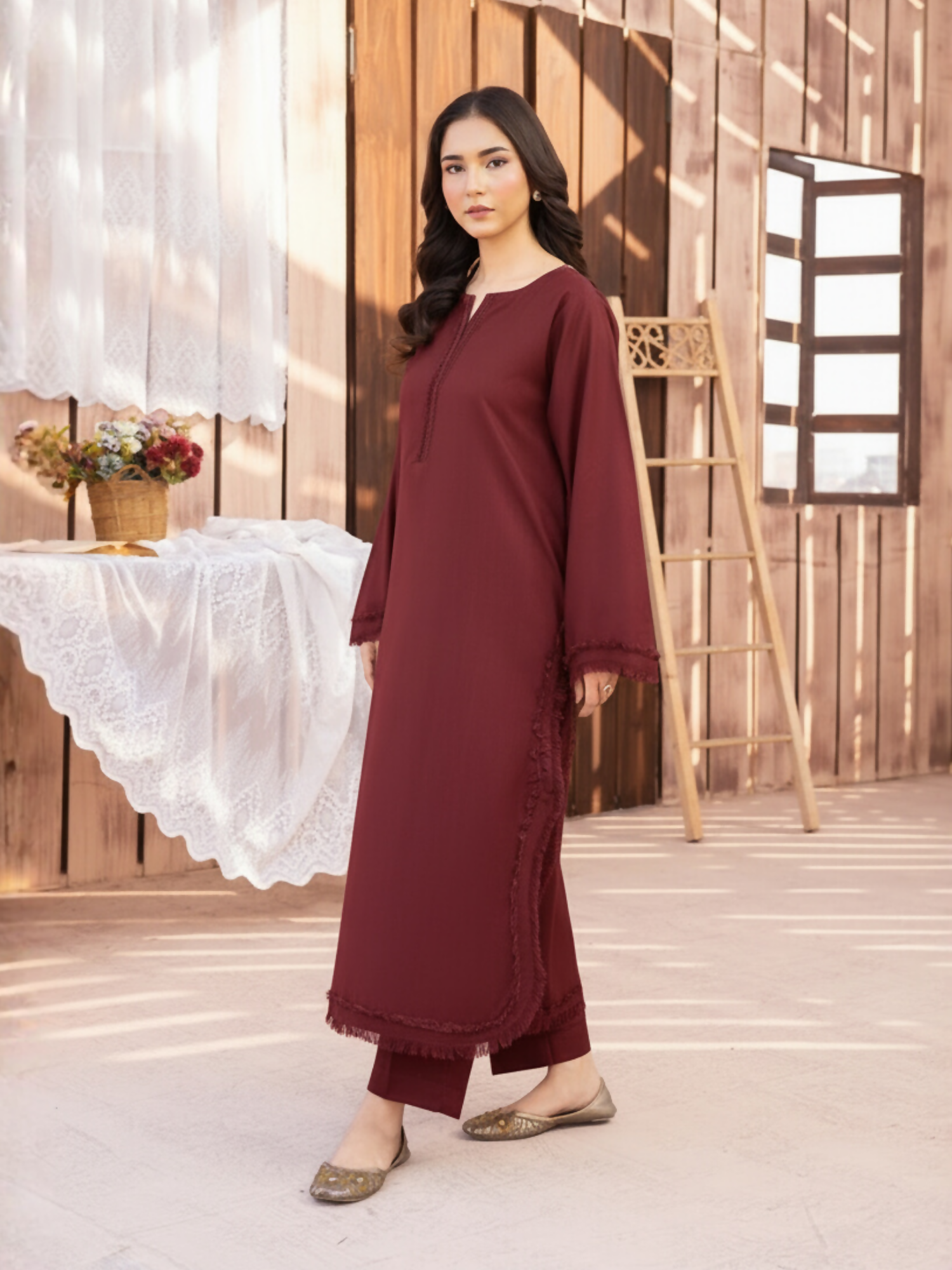 Panache Apparel Winter Core Linen Stitched Suit-Flurry