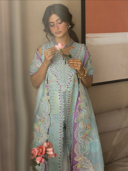 Mahnur Sirene Luxury Lawn'26 Embroidered Stitched 3-Piece Suit-S-13