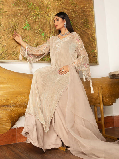 Shiza Hassan Sublime Luxury Pret Silk Embellished Stitched 3-Piece Suit-Valetta
